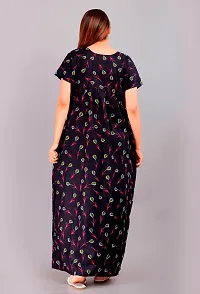 Elegant Multicoloured Cotton Printed Nighty For Women-thumb1