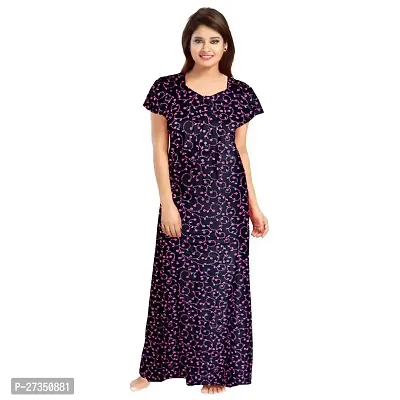 Elegant Multicoloured Cotton Printed Nighty For Women Pack Of 2-thumb2