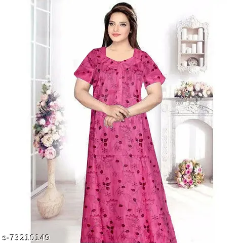 Trendy Rayon Printed Nighty for Women