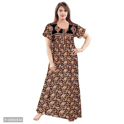 Attractive Womens Pure Nightdresses nightgown cotton printed nighty-thumb0