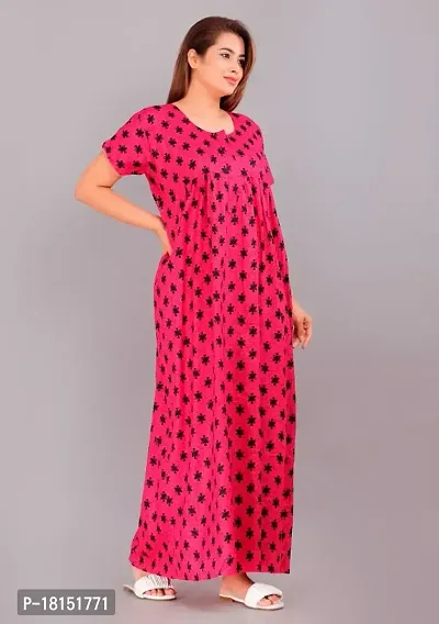 Trendy Women Cotton Nighty, Cotton Nighty, Printed Nighty, Nightydress, Nighty, Maxi