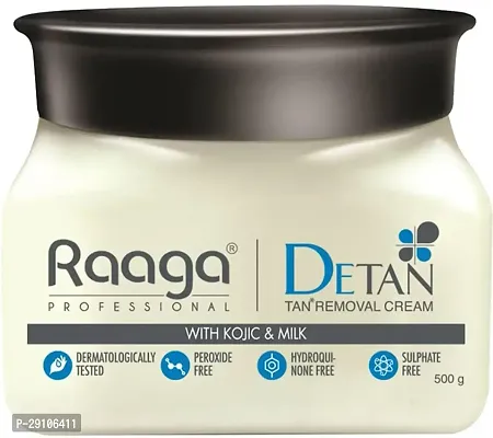 Raaga Professional Detan Tan Removal Cream Dermatologically Tested Peroxide,Hydroquinone and Sulphate Free Cream In 500 gms-thumb0