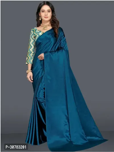 Printed Lycra Blend Saree-thumb0