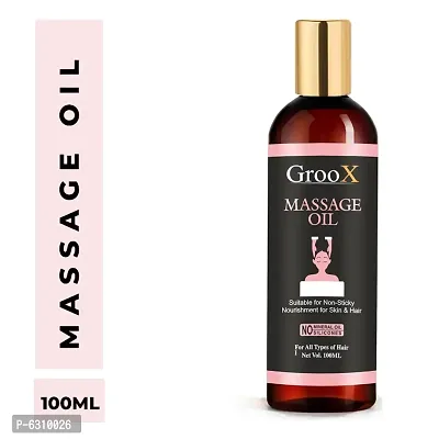 GrooX Massage Oil with Almond, Grapeseed, Wheatgerm, Olive Nourishing, Nourishing Oil-thumb0