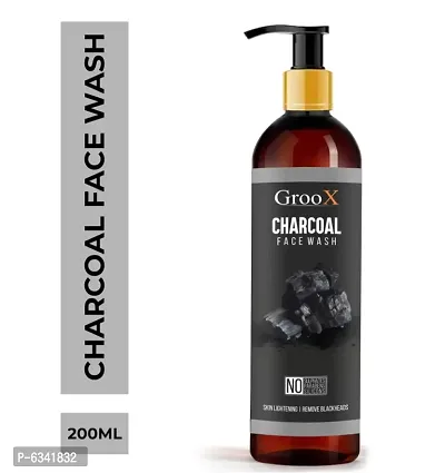 GrooX Activated Charcoal Anti-Pollution - Removes Dirt and Impurities - Face Wash