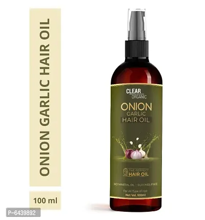 Clear Organic  and Garlic (Lehsun) Tail Hair Oil for Hair Regrowth Hair Oil  (100 ml)
