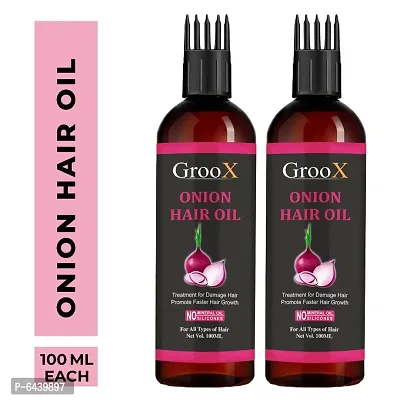 GrooX Onion Oil for Hair Regrowth and Hair Fall Control Hair Oil  (200 ml)-thumb0