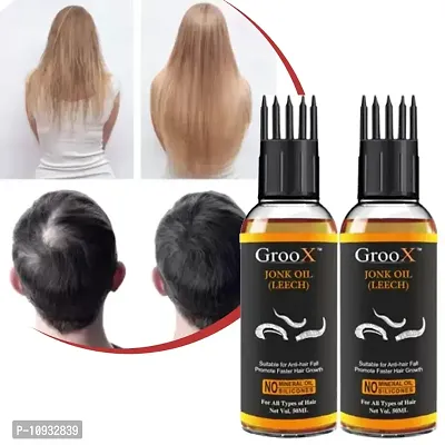GrooX Vegetarian Jonk Herbal Oil Leech Tail for Hair Regrowth Hair Oil
