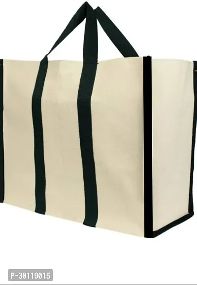 Trendy white tote shopping hand carry Bags Pack of 3 pieces-thumb5