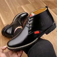 ROCKFIELD Synthetic Leather Ankle Formal Shoes Men || Office Shoes for Men Latest Stylish || Chukka Boots Men Long Shoes for Men Long Boots-thumb1
