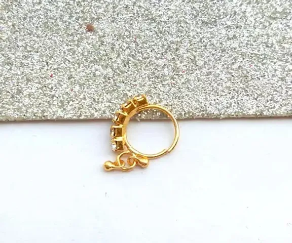 Shimmering Brass Nose Pins For Women