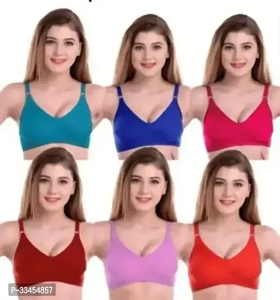 Stylish Hosiery Bra for Women, Pack of 6-thumb0