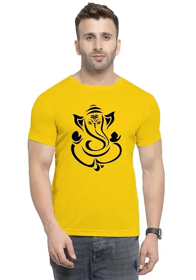 Pure Heart | Elegance Stylish Ganesh Tshirt Round Neck Unisex | Lycra T-shirt for Men And Women