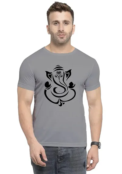 Pure Heart | Elegance Stylish Ganesh Tshirt Round Neck Unisex | Lycra T-shirt for Men And Women