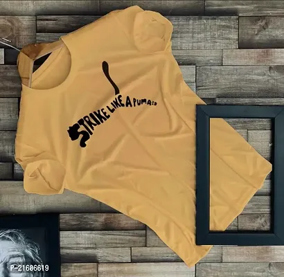 Pure Heart | Elegance Stylish Strike Puma Printed Tshirt  Round Neck Unisex Polyester | Lycra T-shirt for Men And Women