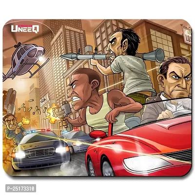 Pure Heart GTA 5 Gaming Mouse Pad for Laptop, Notebook, Gaming Computer | Anti-Skid Base Gaming Mousepad-thumb0