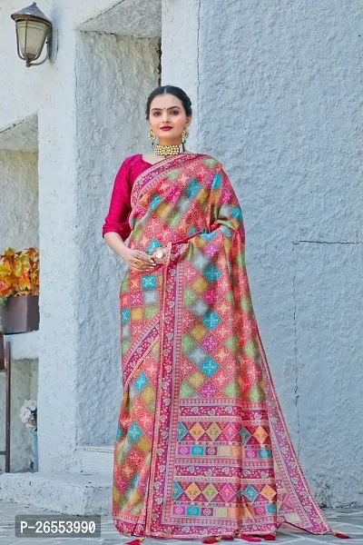 Classic Cotton Silk Printed Saree with Blouse piece-thumb4