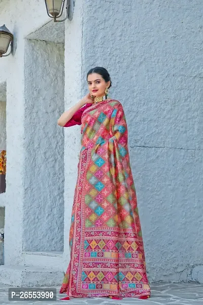 Classic Cotton Silk Printed Saree with Blouse piece-thumb0