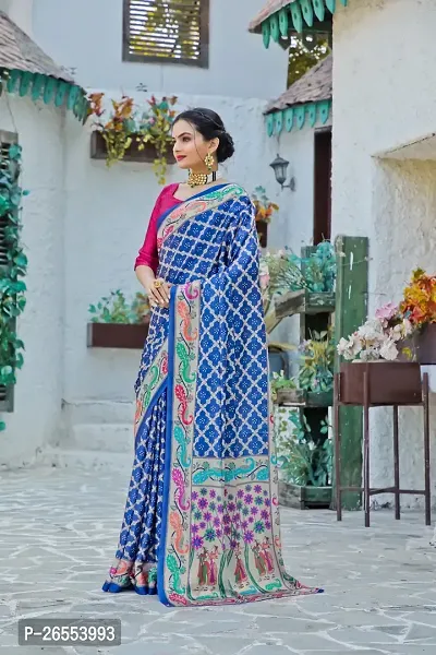 Classic Cotton Silk Printed Saree with Blouse piece-thumb3