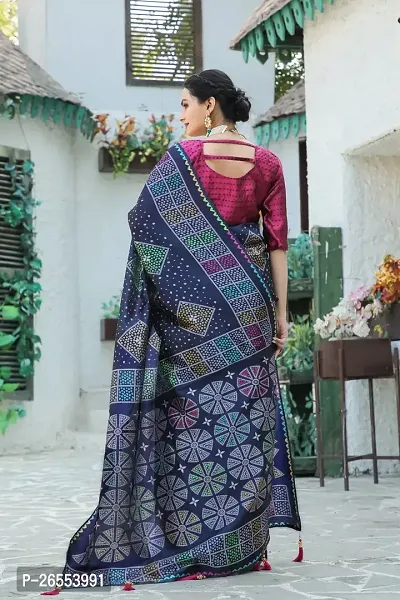 Classic Cotton Silk Printed Saree with Blouse piece-thumb5