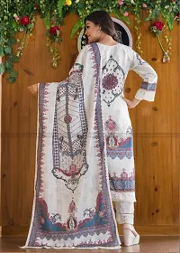 Beautiful Cotton Printed Kurta Pant Dupatta Set For Women-thumb3