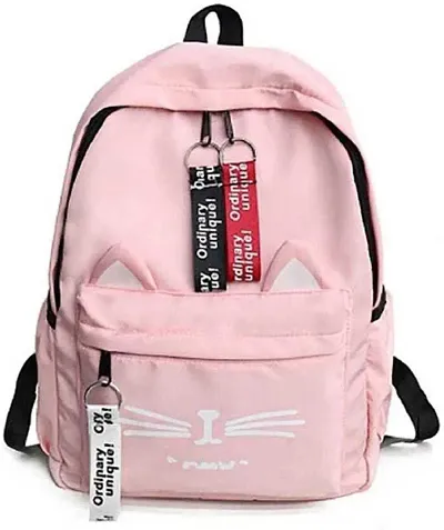 Diving Deep Cute Style Female Student Waterproof Anti Thief School Backpack 10 L Backpack (Pink)