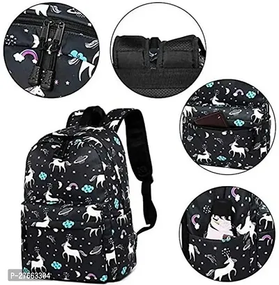 Small 18 L Laptop Backpack for Women Casual Printed 5 L Backpack Multicolor-thumb2