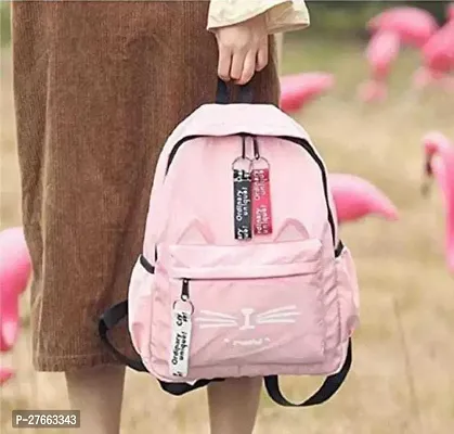 Stylish Designer Women Backpack Pink 2 L Backpack Pink-thumb0