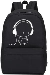 Black music backpack for women 20 L Backpack Black-thumb1