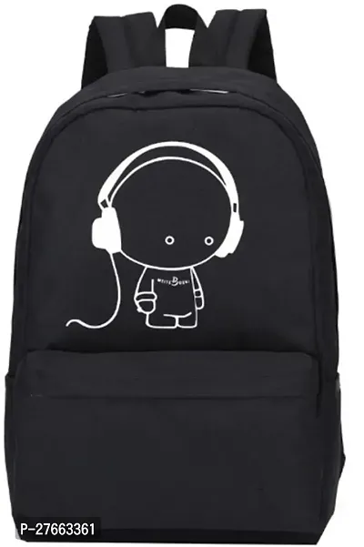 Black music backpack for women 20 L Backpack Black-thumb2