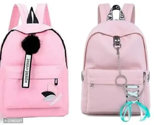 stylish designer backpack 15 L Backpack Pink Combo-thumb0