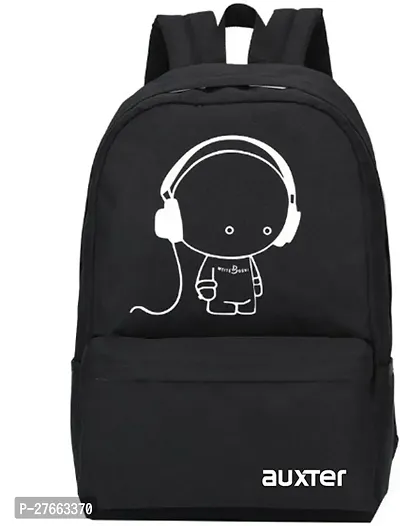 18 L Laptop Backpack Backpack for Women Casual Printed Backpack Black-thumb0
