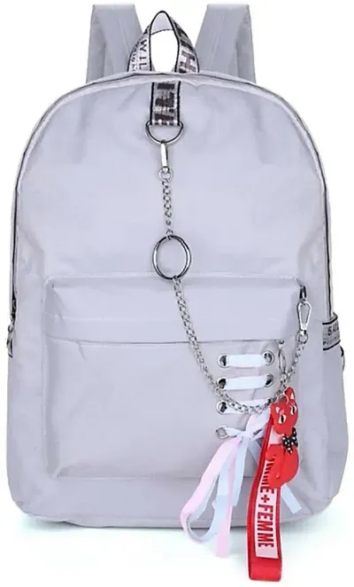 18 L Laptop Backpack SchoolCollege Backpack for Women Casual Printed 5 L Backpack Grey