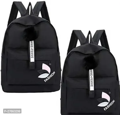 Stylish Designer Women Backpack Black 2 L Backpack Black-thumb0