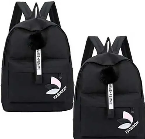 Stylish Designer Women Backpack Black 2 L Backpack Black