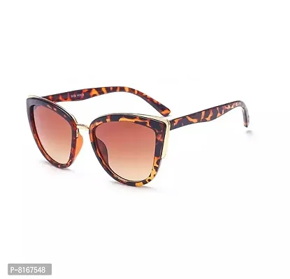 Ziory 1 pc Brown Cat Eye Women Eyewear Sunglasses Designer Sunglasses for Girls and Women-thumb3