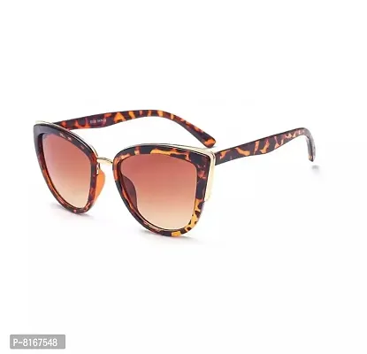 Ziory 1 pc Brown Cat Eye Women Eyewear Sunglasses Designer Sunglasses for Girls and Women-thumb0