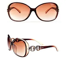 Ziory Women's Eyewear Sunglasses Round Circle Cat Eye (Brown)-thumb3