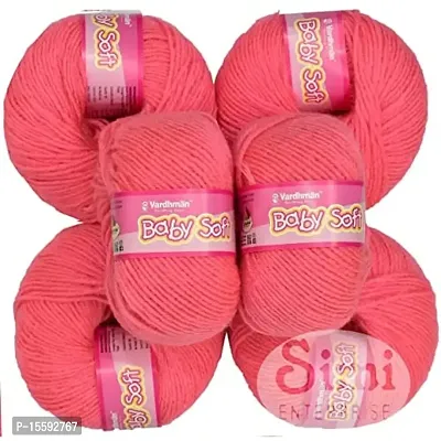 Vardhman 100% Acrylic Wool Gajri (10 pc) Baby-Soft Wool Ball Hand Knitting Wool/Art Craft Soft Fingering Crochet Hook Yarn, Needle Knitting Yarn Threa Y ZDC-thumb0