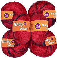 SIMI 100% Acrylic S/M Wool Redmix (6 pc) Baby S/M Wool Hand Knitting Art - DHF-thumb1