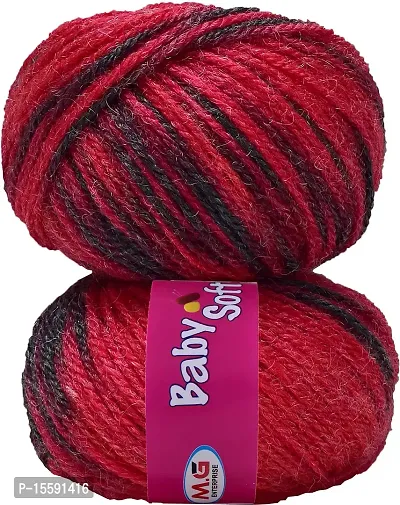 Oswal 100% Acrylic Wool B14 (6 pc) Baby Soft Wool Ball Hand Knitting Wool/Art Craft Soft Fingering Crochet Hook Yarn, Needle Knitting Yarn Thread Dye SM-Q