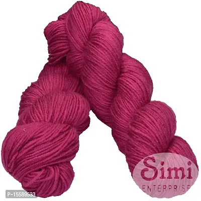 Vardhman S_Brilon Cherry (Rosewood) (200 gm) Wool Hank Hand Knitting Wool / Art Craft Soft Fingering Crochet Hook Yarn, Needle Knitting Yarn Thread dye B CC