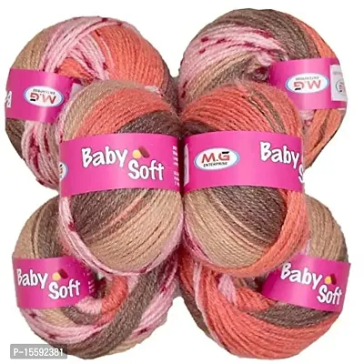 SIMI ENTERPRISE 100% Acrylic Wool Red (10 pc) Baby Soft 4 ply Wool Ball Hand Knitting Wool/Art Craft Soft Fingering Crochet Hook Yarn, Needle Knitting Yarn Thread Dye JLB