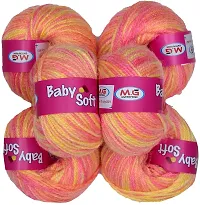 SIMI ENTERPRISE 100% Acrylic Wool M12 (Pack of 6) Baby Soft Wool Ball Hand Knitting Wool/Art Craft Soft Fingering Crochet Hook Yarn, Needle Knitting Yarn Thread Dyed ? Y-thumb1