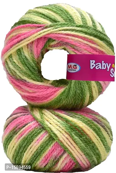 SIMI ENTERPRISE 100% Acrylic Wool M5 (Pack of 6) Baby Soft Wool Ball Hand Knitting Wool/Art Craft Soft Fingering Crochet Hook Yarn, Needle Knitting Yarn Thread Dyed ? E