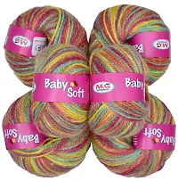 SIMI ENTERPRISE 100% Acrylic Wool Red (10 pc) Baby Soft 4 ply Wool Ball Hand Knitting Wool/Art Craft Soft Fingering Crochet Hook Yarn, Needle Knitting Yarn Thread Dye EB-thumb1