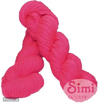 Vardhman S_Brilon Light Magenta (200 gm) Wool Hank Hand Knitting Wool / Art Craft Soft Fingering Crochet Hook Yarn, Needle Knitting Yarn Thread dye T UC