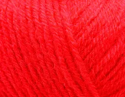 Vardhman 100% Acrylic Wool Candy Red (10 pc) Baby-Soft Wool Ball Hand Knitting Wool/Art Craft Soft Fingering Crochet Hook Yarn, Needle Knitting Yarn Threa U VZD-thumb1