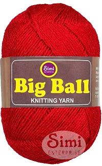 VARDHMAN Bigboss Red (200 gm) Wool Ball Hand Knitting Wool / Art Craft Soft Fingering Crochet Hook Yarn, Needle Knitting Yarn Thread dye Y-thumb1