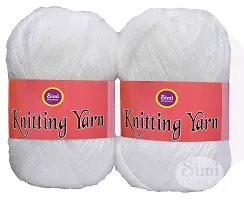 SIMI ENTERPRISE Knitting Wool Yarn, Soft Fancy Feather Wool Cream 200 GMS Best Used with Knitting Needles, Soft Fancy Wool- Art-HDD-thumb1